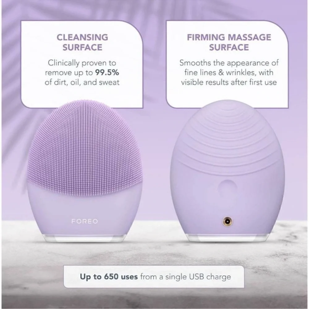 Foreo Luna 3 smart Facial cleansing & firming massage NWT purple